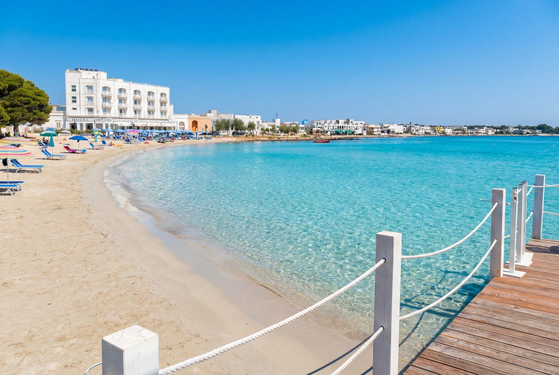 Porto Cesareo beach and Ionian Sea, Puglia Italy